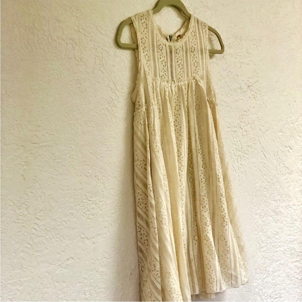 Free People Ivory Lace Babydoll dress - Small
